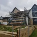 east coast scaffolding frame on house